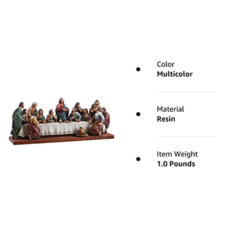 CB Avalon Gallery 16-Inch ,Resin, Last Supper Figurine Statue