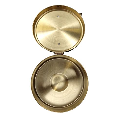 Christian Brands Brass IHS Hospital Communion Pyx, Religious Church Goods, 3 14 Inch, Gold