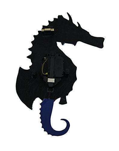 Allen Designs Salty Seahorse Blue Pendulum Wall Clock