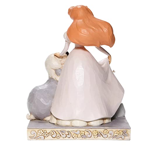 Enesco Disney Traditions by Jim Shore White Woodland The Little Mermaid Ariel, Max and Scuttle Figurine, 7.75 Inch, Multicolor