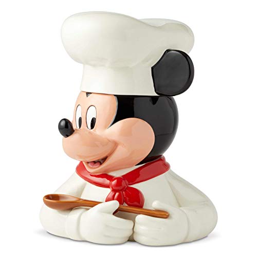 Enesco Disney Ceramics Chef Mickey Mouse Cookie Jar, 11 Inch, Multicolor