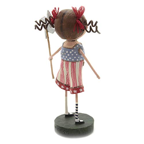 Lori Mitchell American Belle Polyresin Pinwheel USA Stars and Stripes 12277.