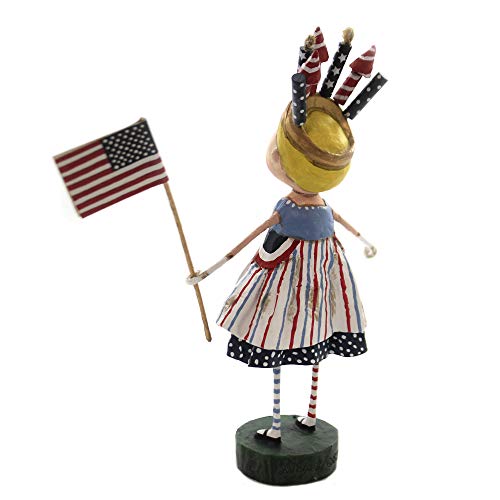 Lori Mitchell Independent IZZY Polyresin Fire Crackers USA Flag 12282