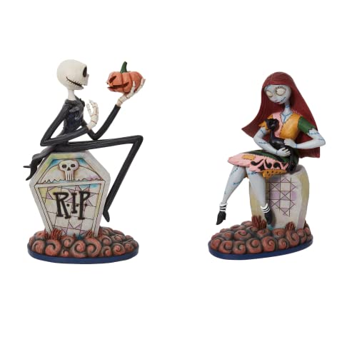 Ledgie Nightmare Before Christmas Collectibles: Set of 2 Figurines of Jack Skellington and Sally The Rag Doll