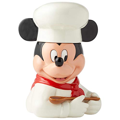 Enesco Disney Ceramics Chef Mickey Mouse Cookie Jar, 11 Inch, Multicolor