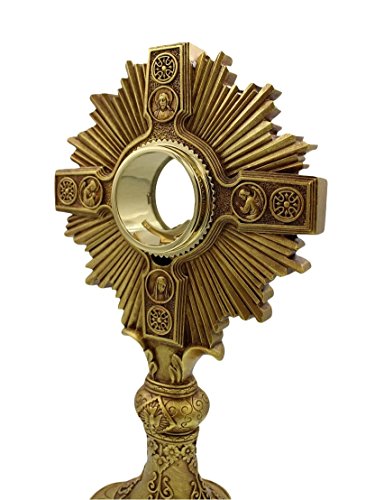 Christian Brands 14-inch H Resin Adoration Monstrance with Luna